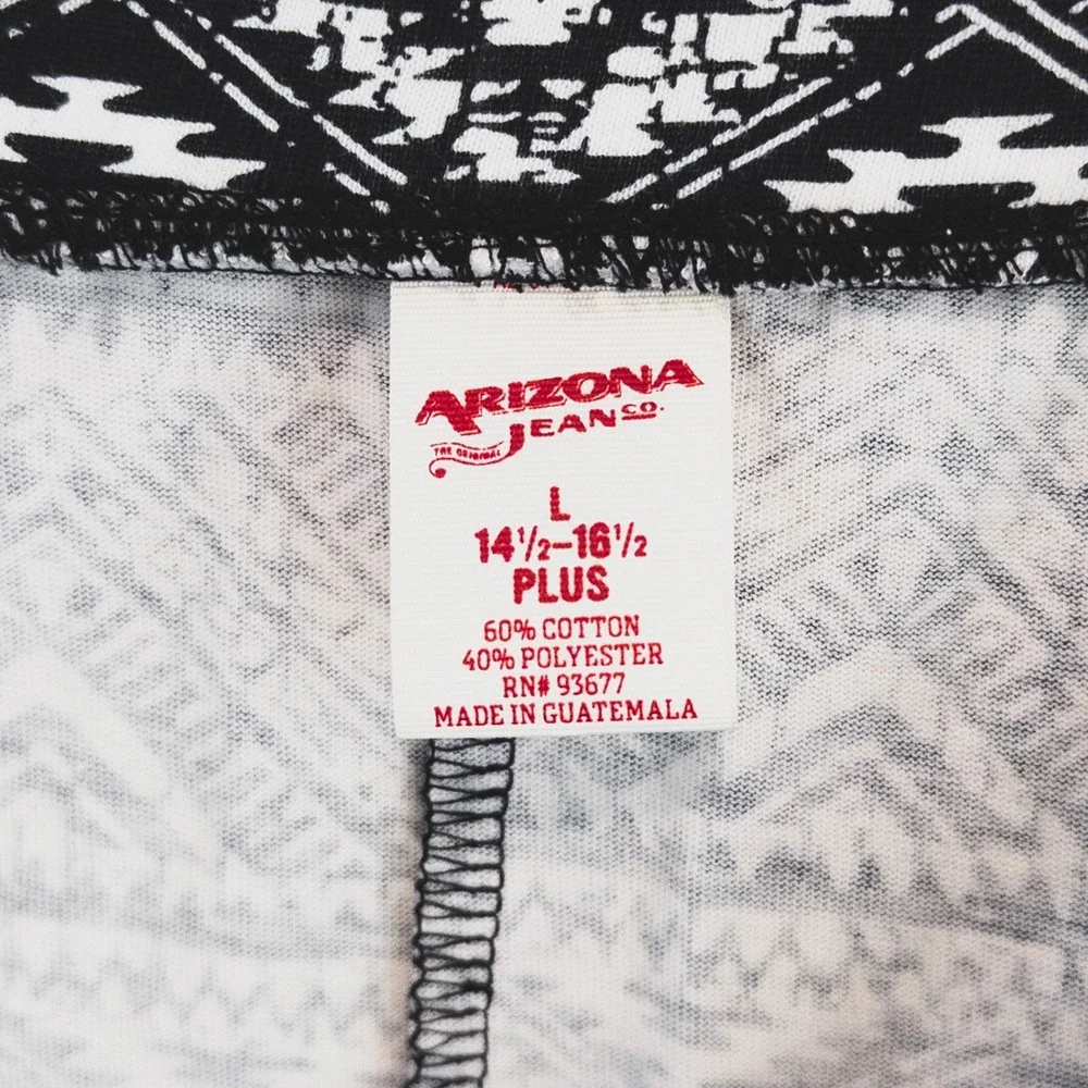 Arizona Jean Co Maxi Skirt Girls L‎ Plus 14.5-16.5 Black White Tribal Aztec Boho